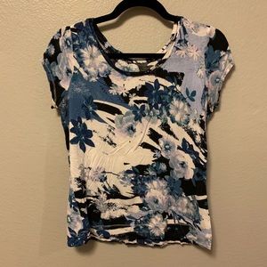Blue floral top